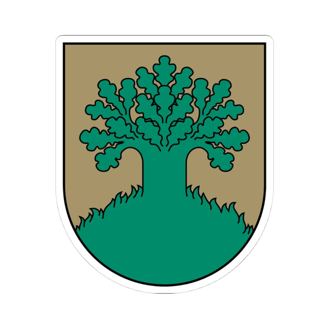 Valmieras apriņķa ģerbonis (Latvia) (Coat of Arms) STICKER Vinyl Kiss-Cut Decal 4 Inch White - The Sticker Space