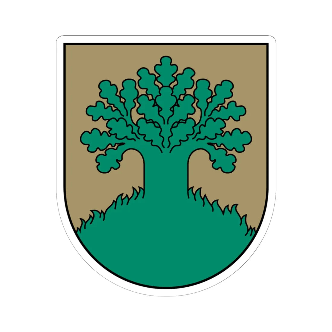 Valmieras apriņķa ģerbonis (Latvia) (Coat of Arms) STICKER Vinyl Kiss-Cut Decal 6 Inch White - The Sticker Space