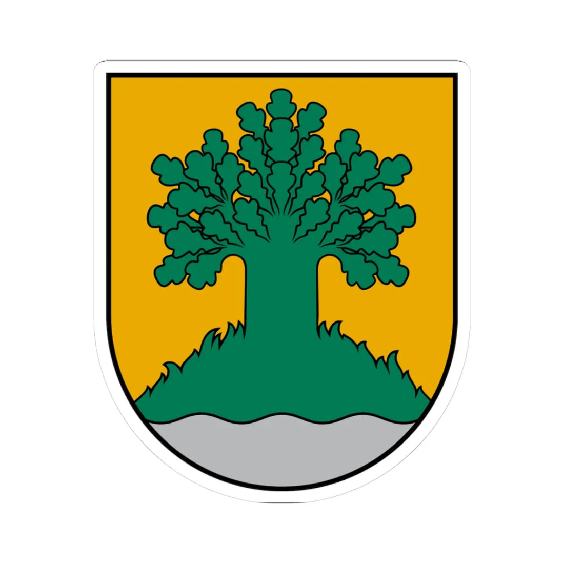 Valmieras novada ģerbonis (Latvia) (Coat of Arms) STICKER Vinyl Kiss-Cut Decal 3 Inch White - The Sticker Space