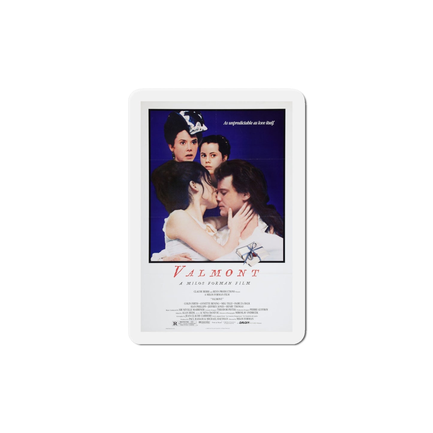 Valmont 1989 Movie Poster Die-Cut Magnet-6 × 6"-The Sticker Space