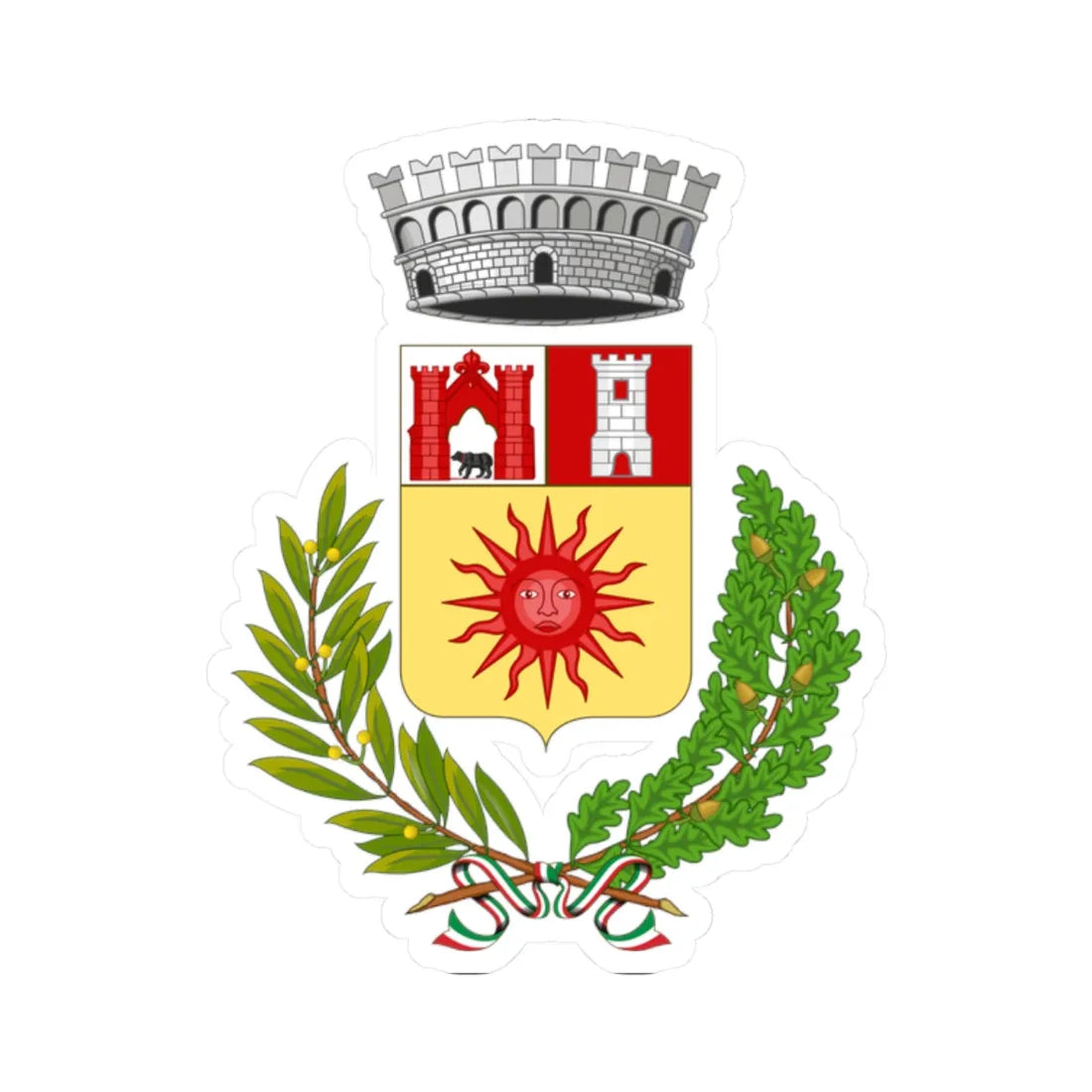 Valpelline-Stemma (Italy) (Coat of Arms) STICKER Vinyl Kiss-Cut Decal 2 Inch White - The Sticker Space