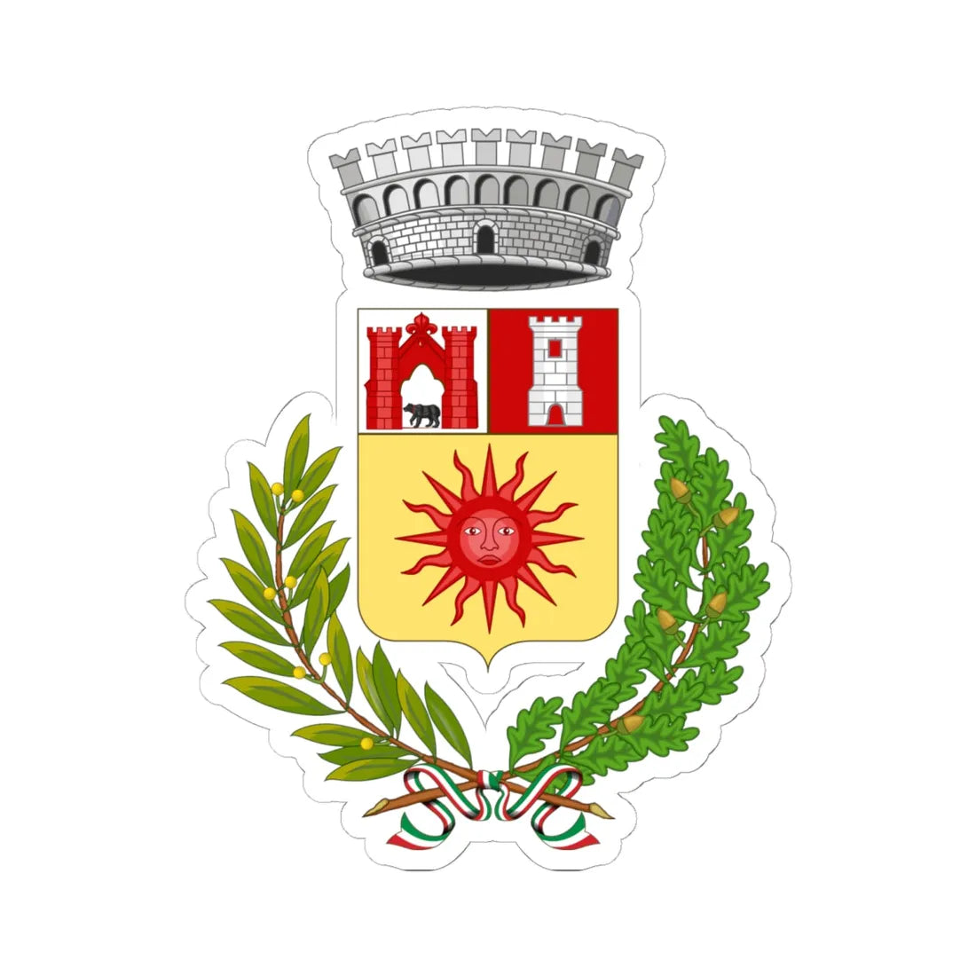 Valpelline-Stemma (Italy) (Coat of Arms) STICKER Vinyl Kiss-Cut Decal 6 Inch White - The Sticker Space