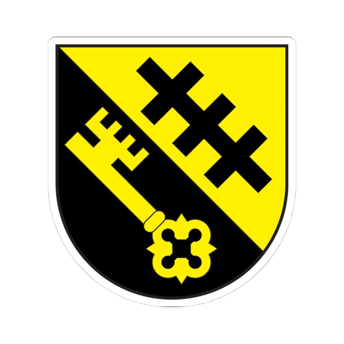 Vals wappen (Switzerland) (Coat of Arms) STICKER Vinyl Kiss-Cut Decal 4 Inch White - The Sticker Space