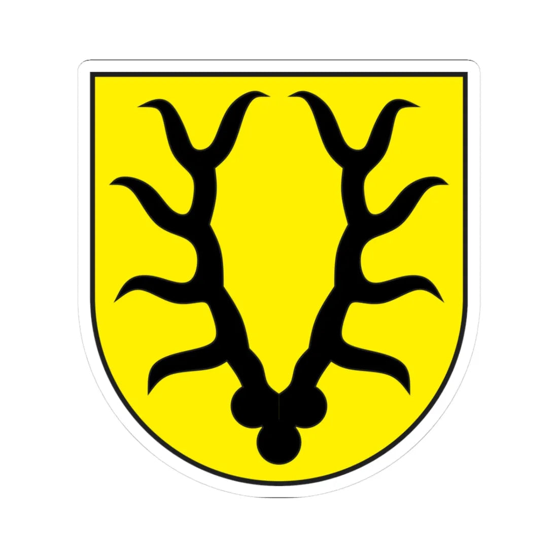 Valzeina wappen (Switzerland) (Coat of Arms) STICKER Vinyl Kiss-Cut Decal 3 Inch White - The Sticker Space