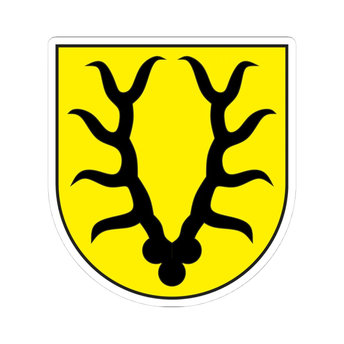 Valzeina wappen (Switzerland) (Coat of Arms) STICKER Vinyl Kiss-Cut Decal 4 Inch White - The Sticker Space