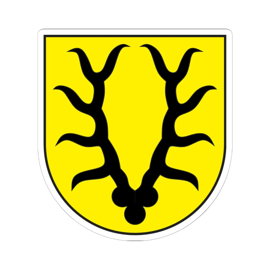 Valzeina wappen (Switzerland) (Coat of Arms) STICKER Vinyl Kiss-Cut Decal 6 Inch White - The Sticker Space