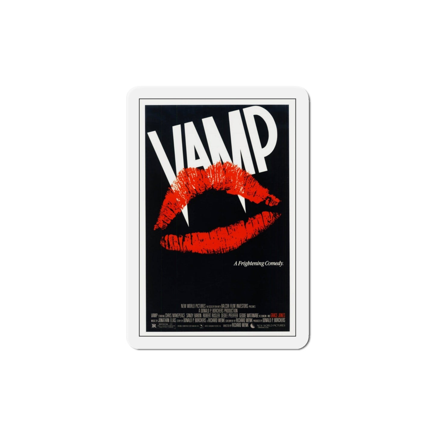 Vamp 1986 Movie Poster Die-Cut Magnet-4" x 4"-The Sticker Space
