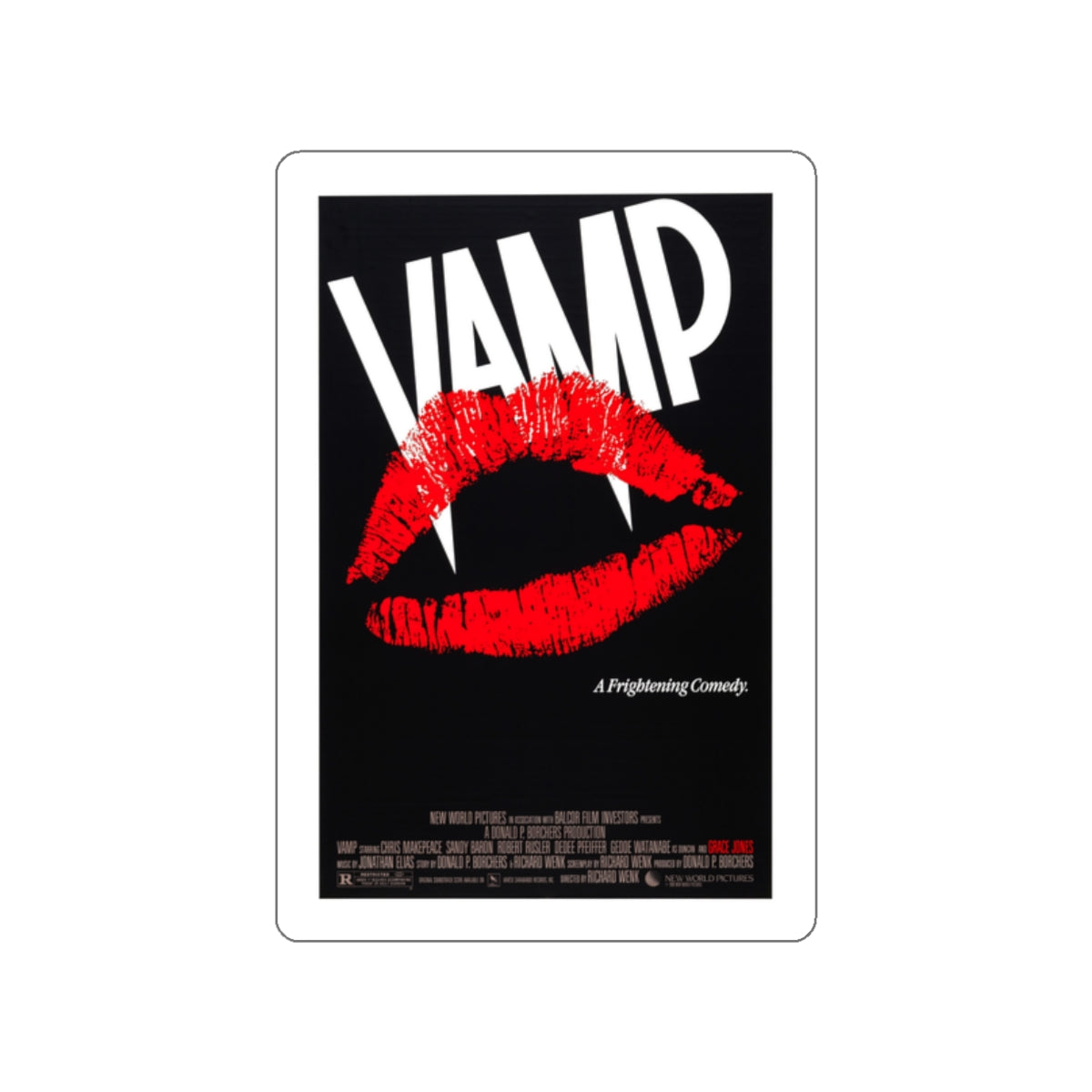 VAMP 1986 Movie Poster STICKER Vinyl Die-Cut Decal-White-The Sticker Space