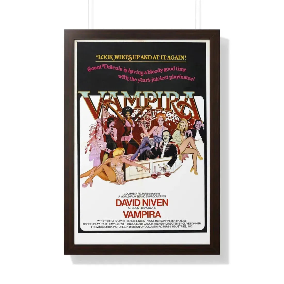 VAMPIRA 1974 - Framed Movie Poster 20" x 30" Walnut - The Sticker Space