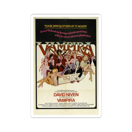 Vampira 1974 Movie Poster - STICKER Vinyl Kiss-Cut Decal 2 Inch White - The Sticker Space