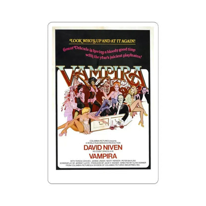 VAMPIRA 1974 Movie Poster - STICKER Vinyl Kiss-Cut Decal 4 Inch White - The Sticker Space