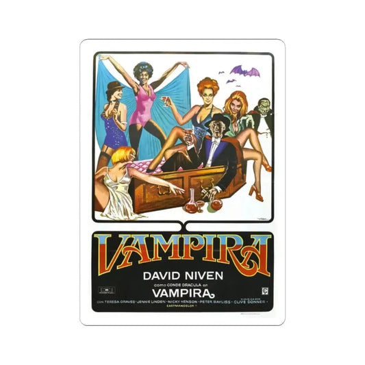 VAMPIRA (2) 1974 Movie Poster - STICKER Vinyl Kiss-Cut Decal 2 Inch White - The Sticker Space