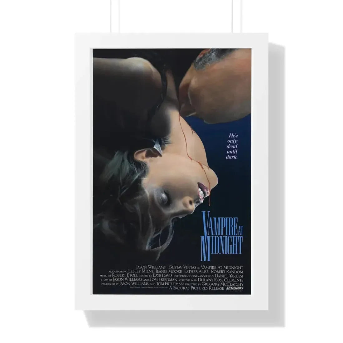 VAMPIRE AT MIDNIGHT 1988 - Framed Movie Poster 16″ x 24″ White - The Sticker Space