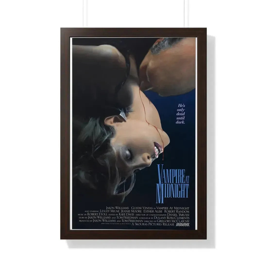 VAMPIRE AT MIDNIGHT 1988 - Framed Movie Poster 20" x 30" Walnut - The Sticker Space