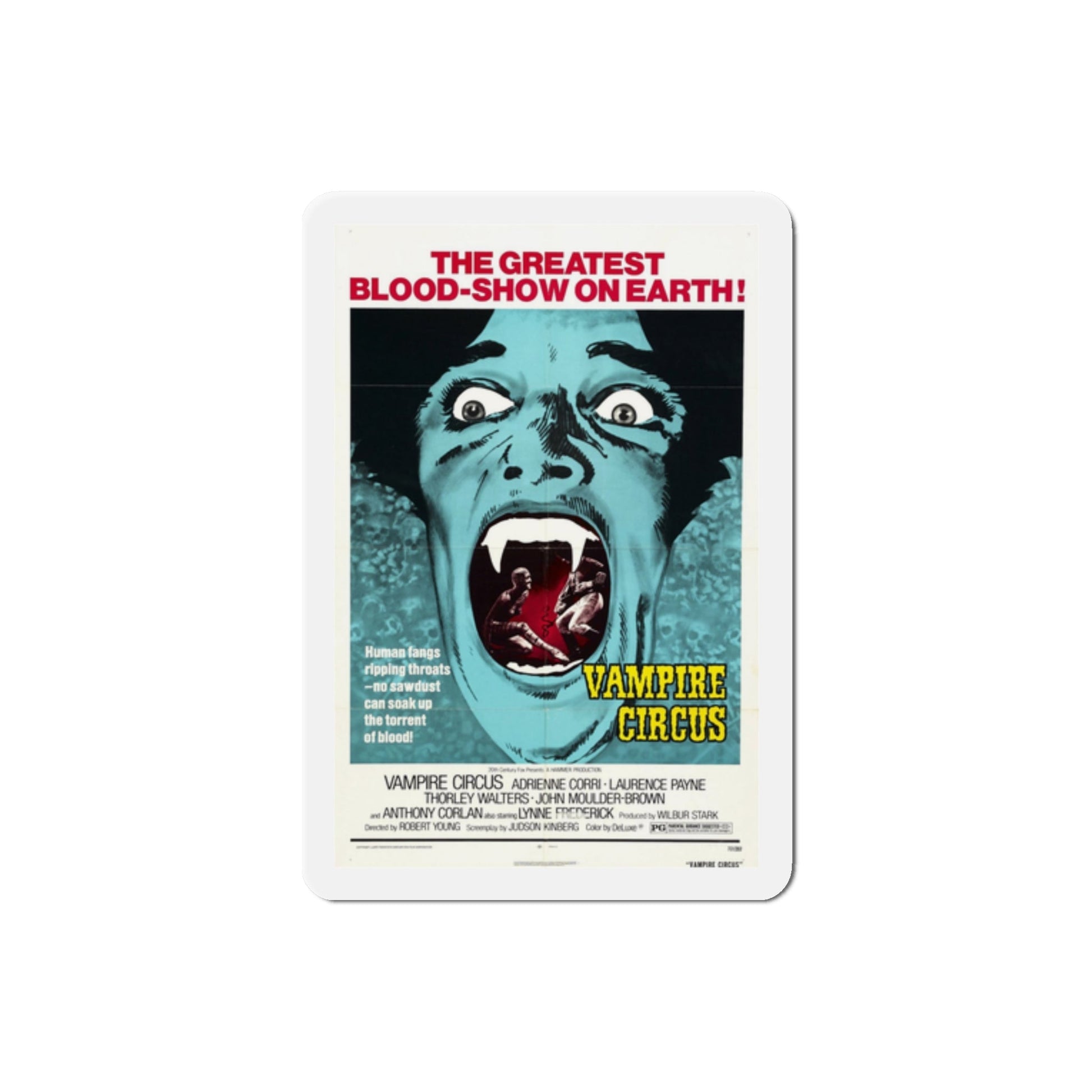 Vampire Circus 1972 Movie Poster Die-Cut Magnet-2" x 2"-The Sticker Space