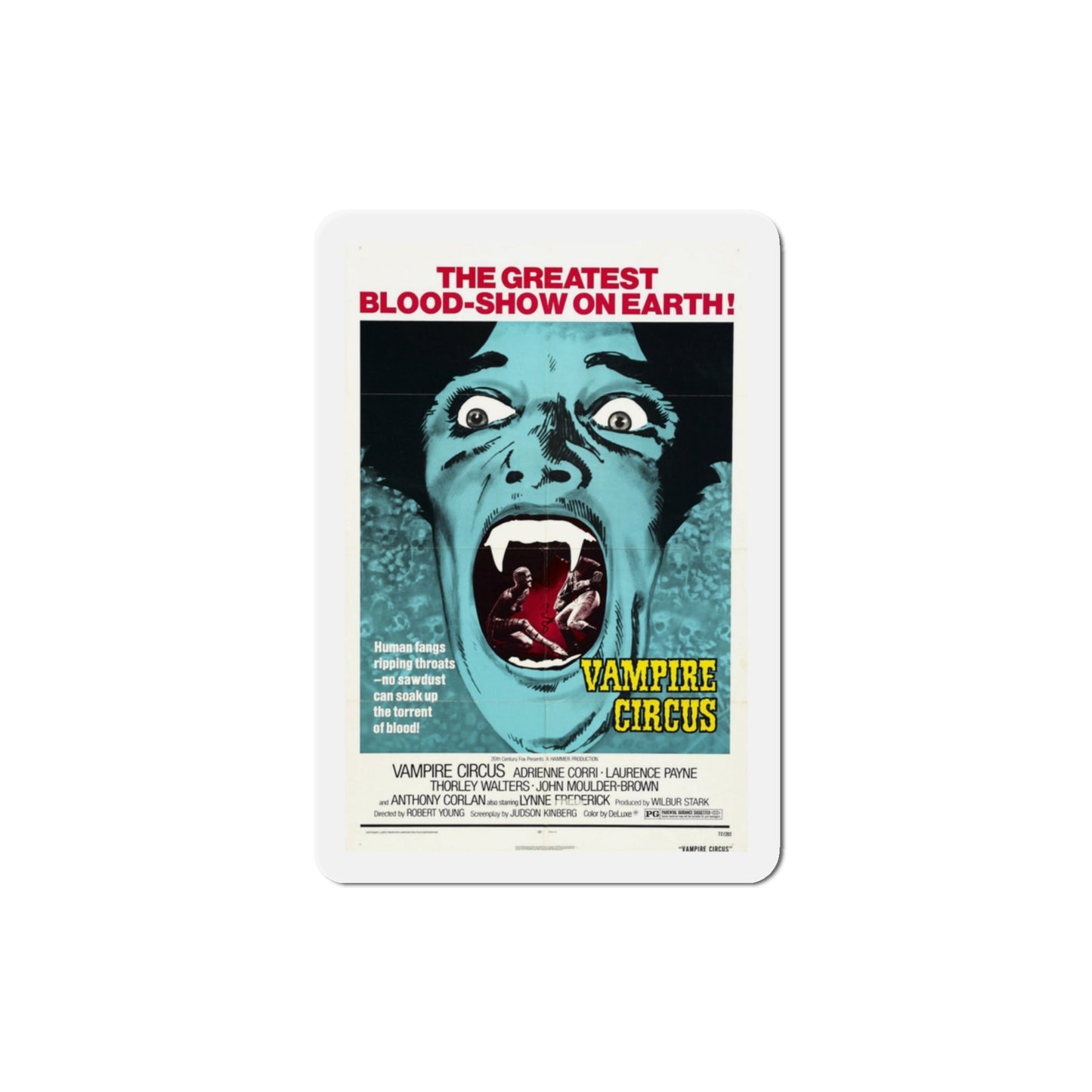 Vampire Circus 1972 Movie Poster Die-Cut Magnet-3" x 3"-The Sticker Space
