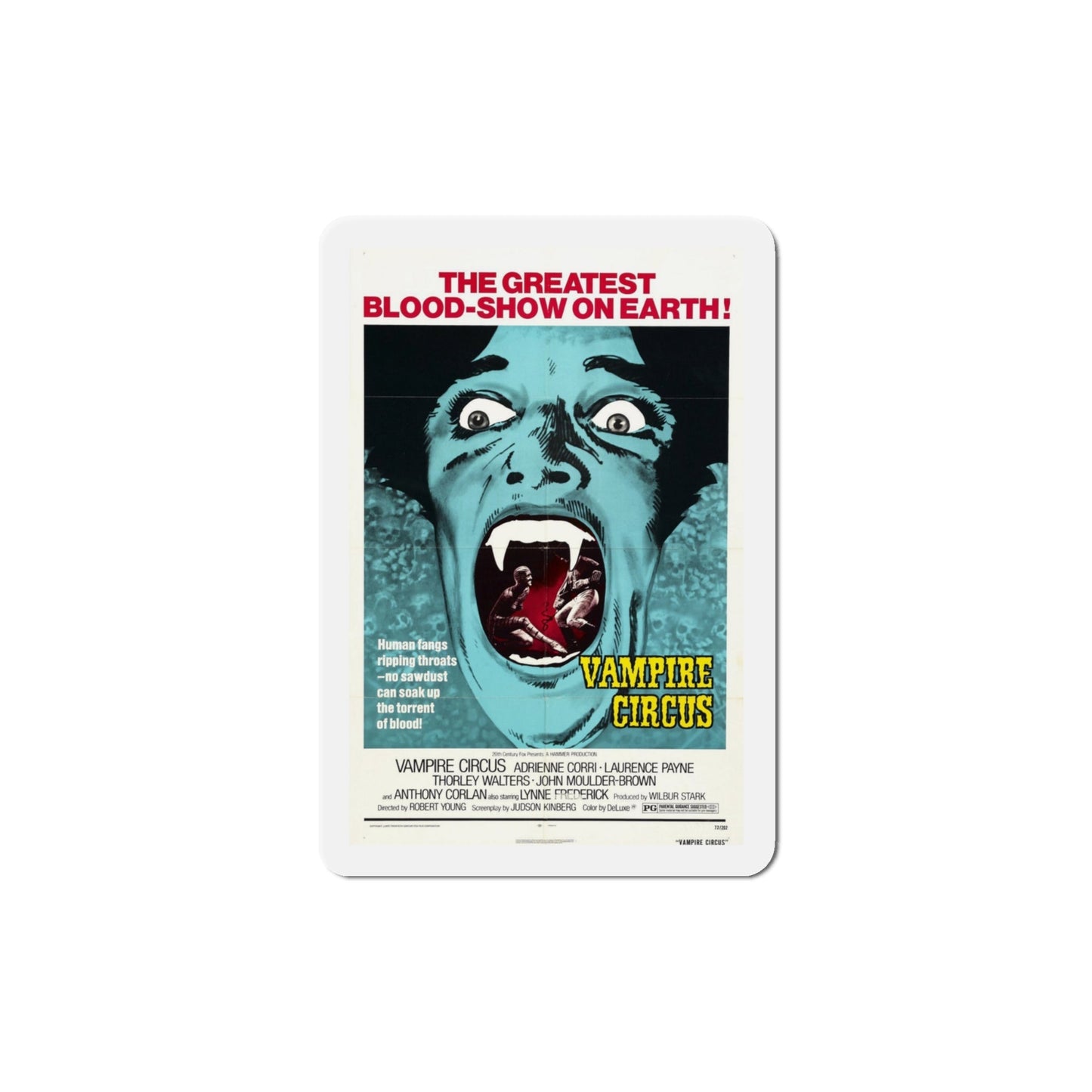 Vampire Circus 1972 Movie Poster Die-Cut Magnet-4" x 4"-The Sticker Space