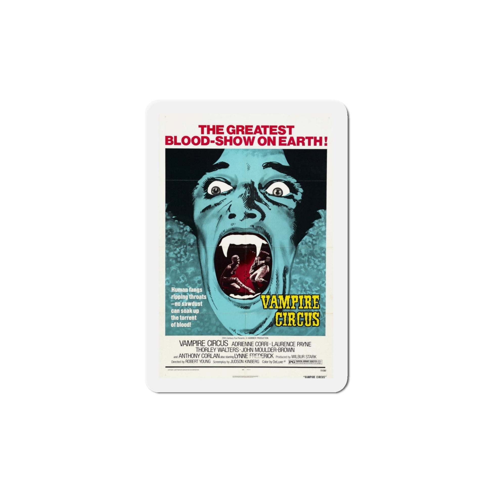 Vampire Circus 1972 Movie Poster Die-Cut Magnet-5 Inch-The Sticker Space