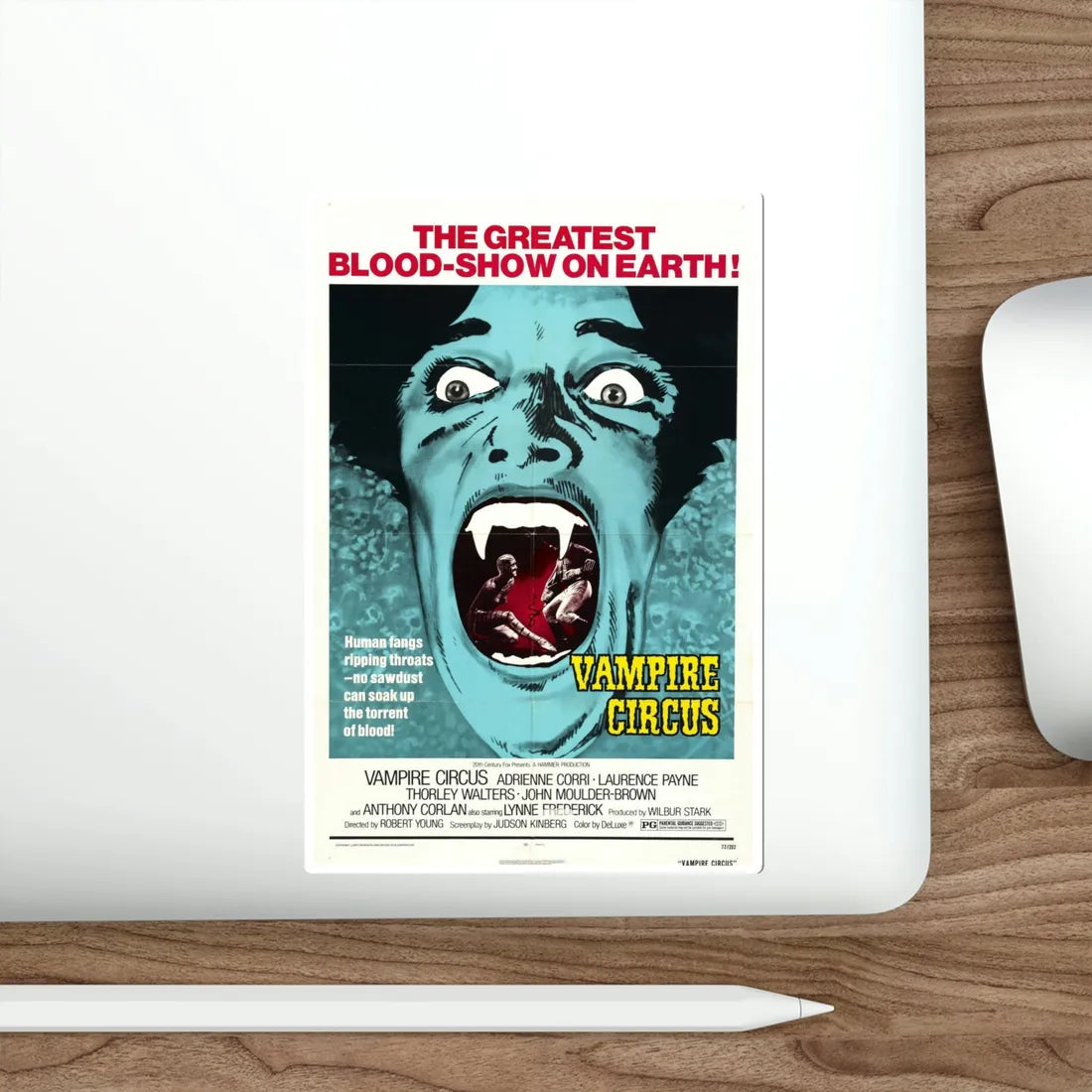 Vampire Circus 1972 Movie Poster STICKER Vinyl Die-Cut Decal - The Sticker Space