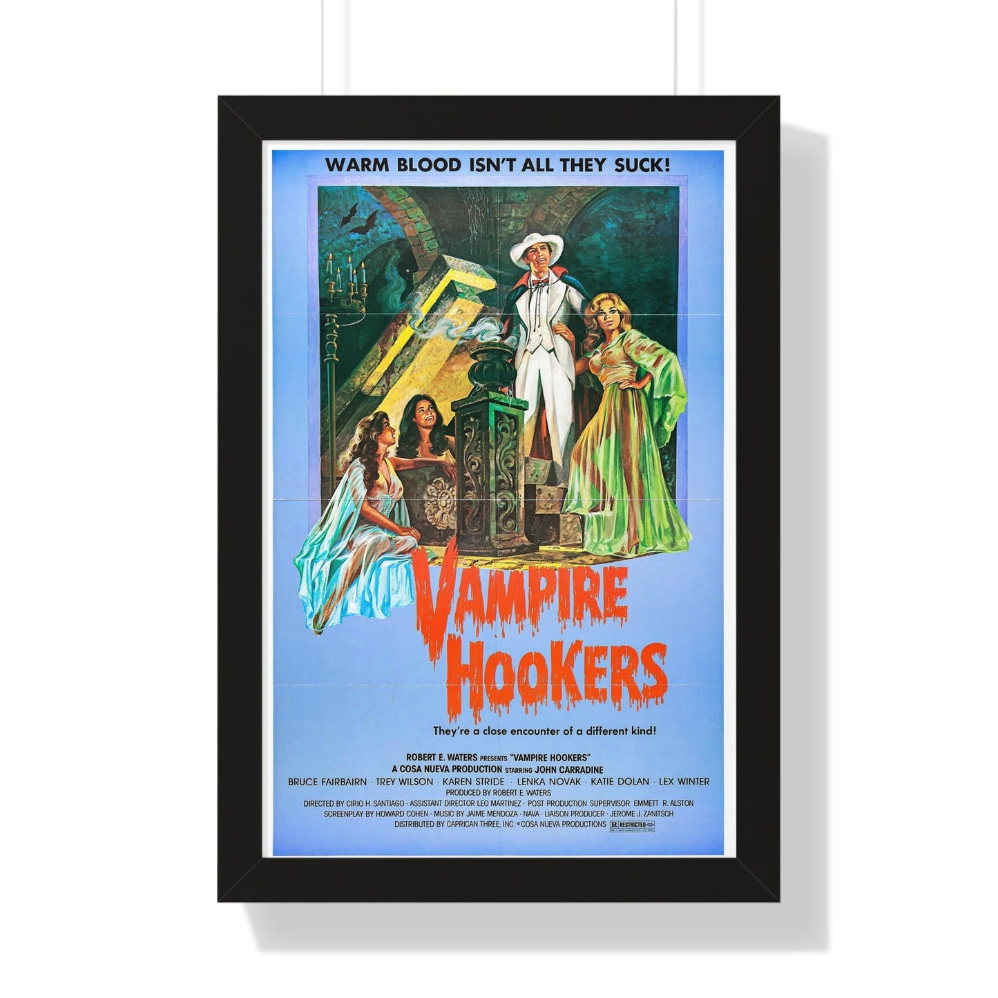 VAMPIRE HOOKERS 1978 - Framed Movie Poster-16″ x 24″-The Sticker Space