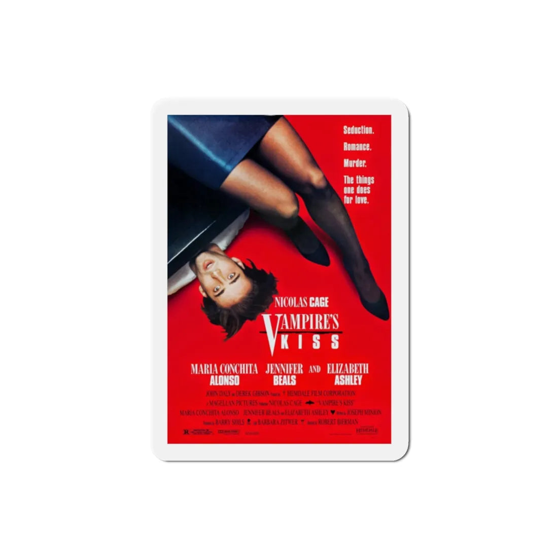 Vampire's Kiss 1989 Movie Poster Refrigerator Magnet 2 Inch - The Sticker Space