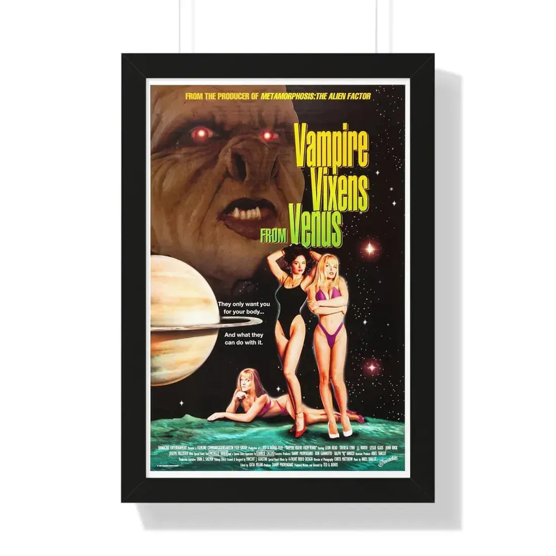 VAMPIRE VIXENS FROM VENUS 1995 - Framed Movie Poster 16″ x 24″ Black - The Sticker Space