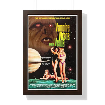 VAMPIRE VIXENS FROM VENUS 1995 - Framed Movie Poster 16″ x 24″ Walnut - The Sticker Space