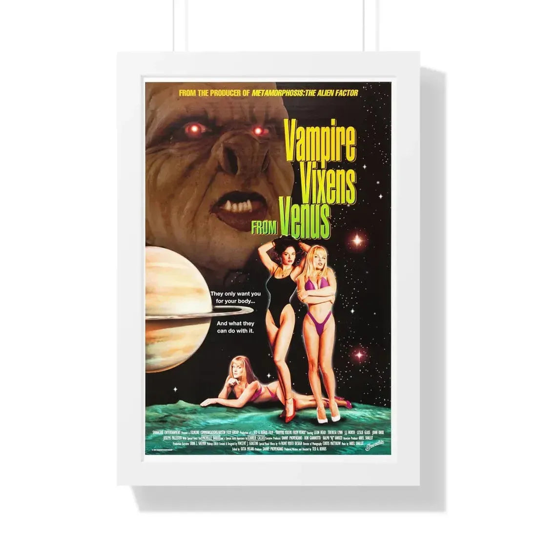 VAMPIRE VIXENS FROM VENUS 1995 - Framed Movie Poster 16″ x 24″ White - The Sticker Space