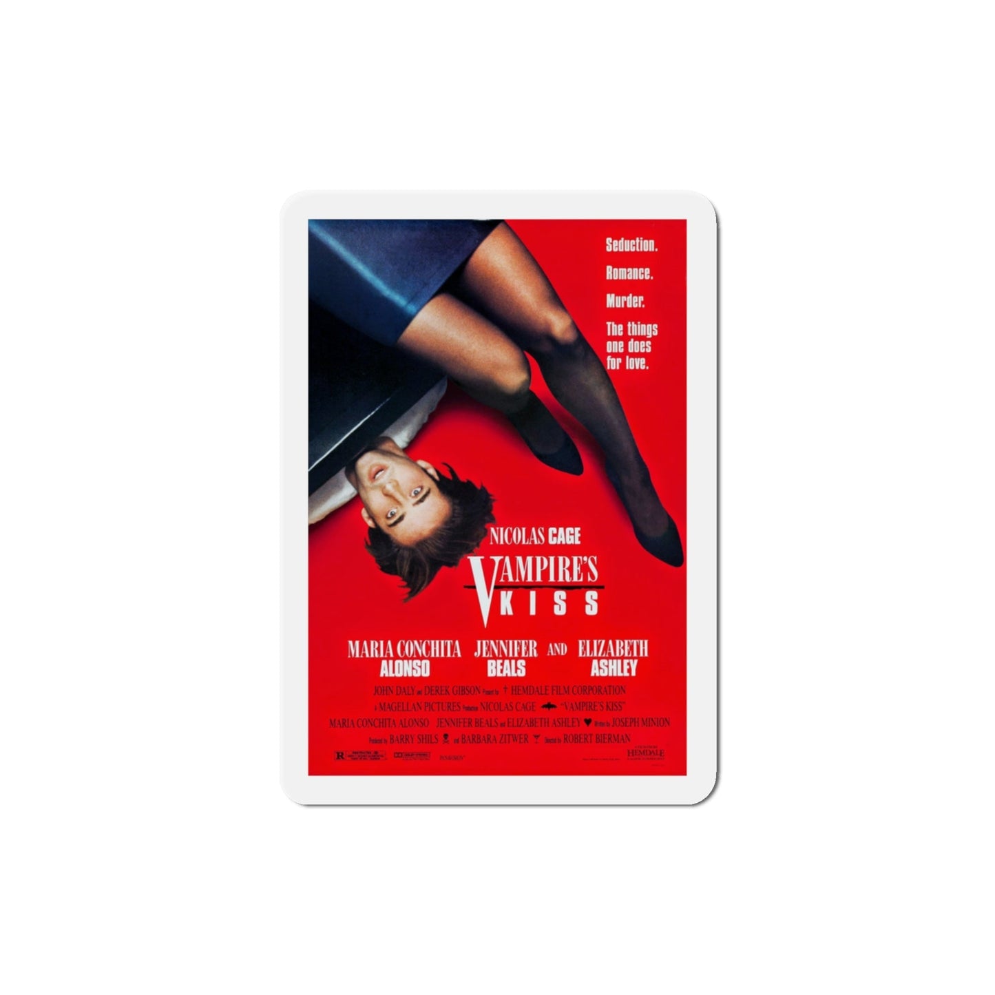 Vampire's Kiss 1989 Movie Poster Die-Cut Magnet-3" x 3"-The Sticker Space