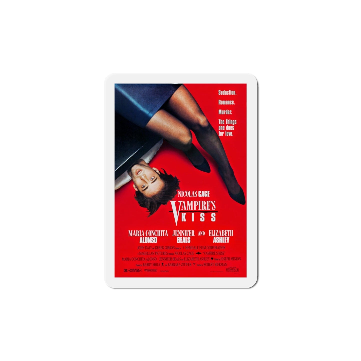Vampire's Kiss 1989 Movie Poster Die-Cut Magnet-5" x 5"-The Sticker Space