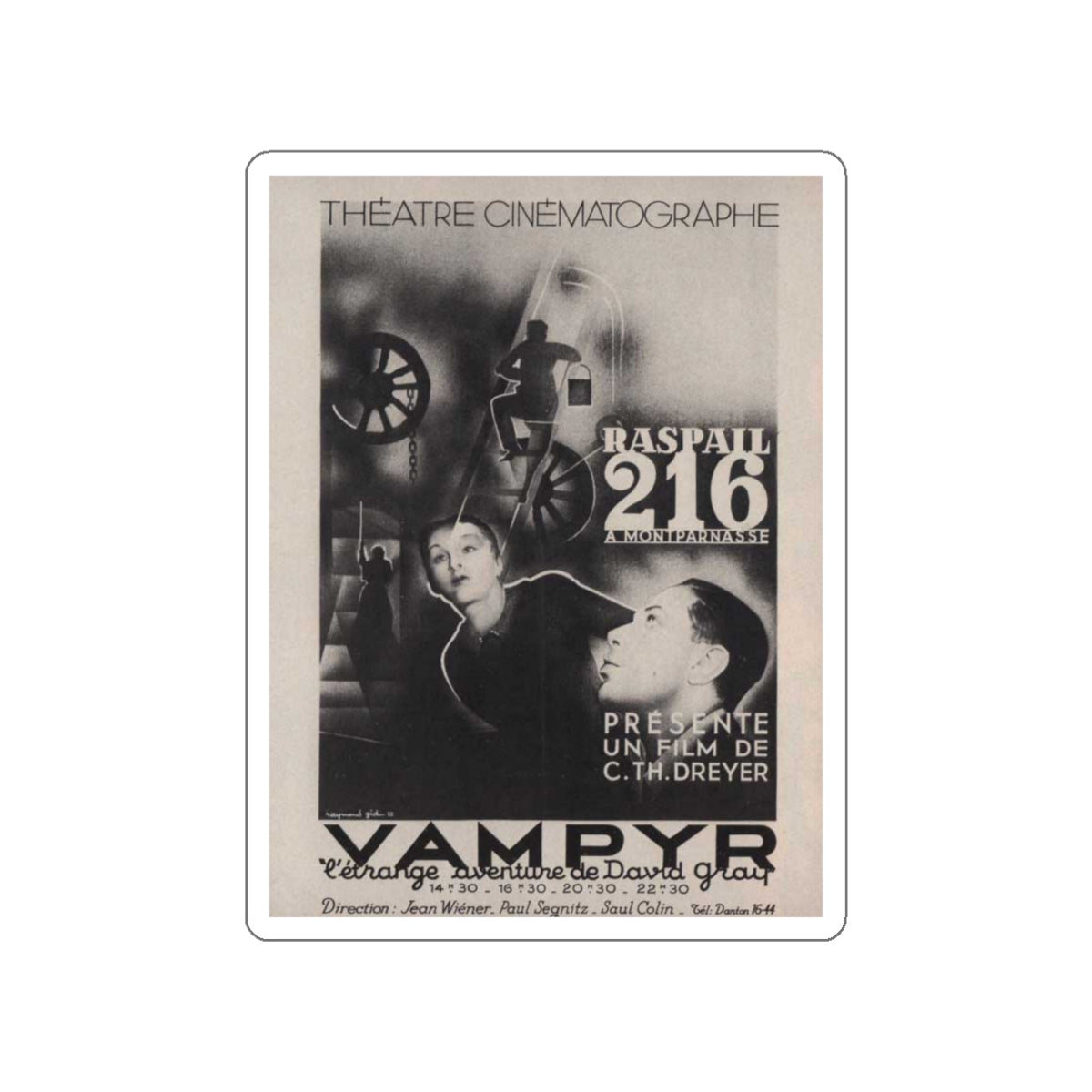 VAMPYR 1932 Movie Poster STICKER Vinyl Die-Cut Decal-White-The Sticker Space