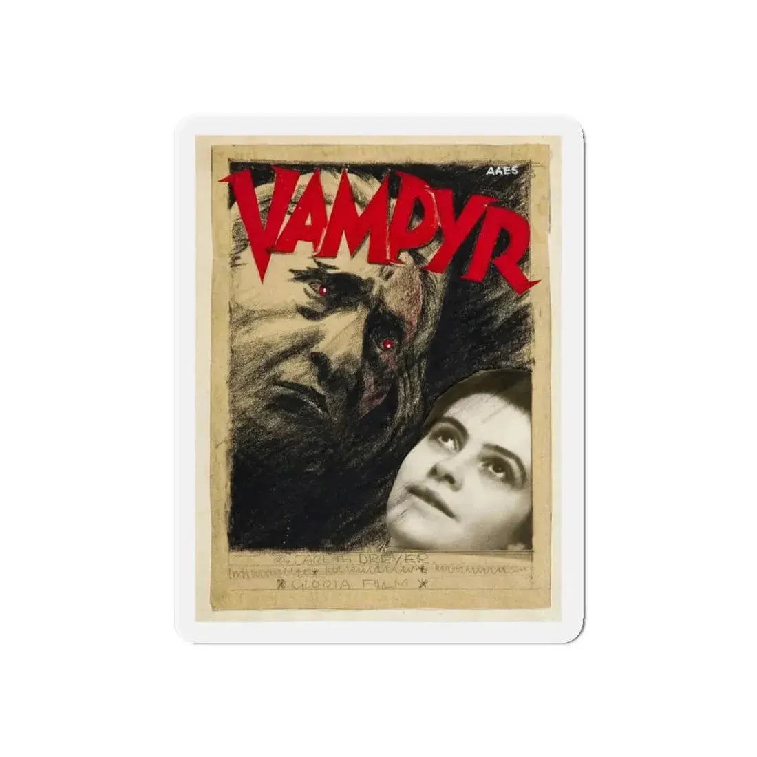 VAMPYR (2) 1932 Movie Poster - Refrigerator Magnet 6 Inch Die-Cut - The Sticker Space