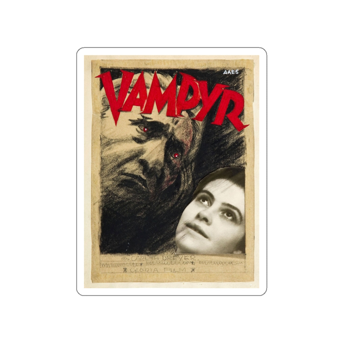 VAMPYR (2) 1932 Movie Poster STICKER Vinyl Die-Cut Decal-White-The Sticker Space