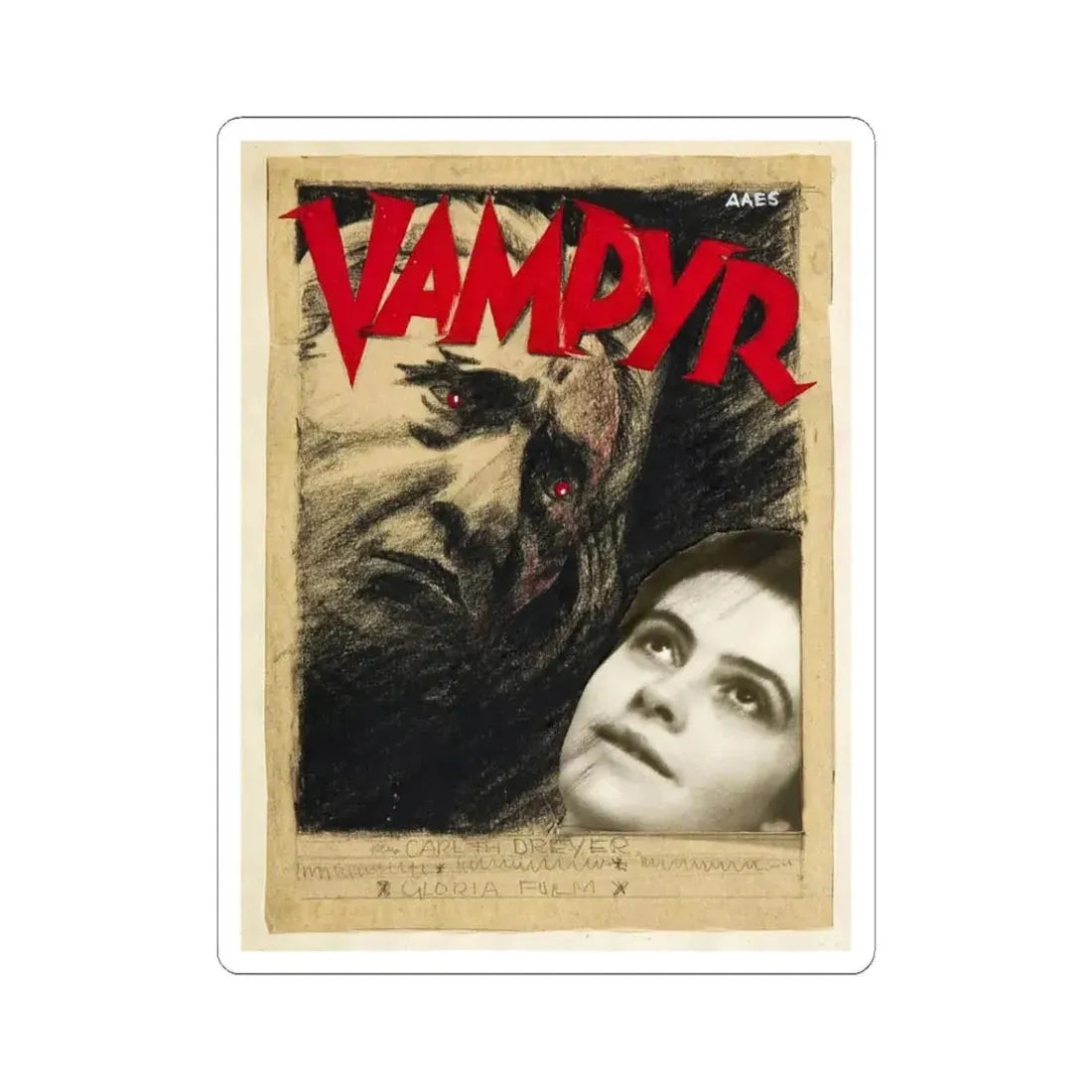 VAMPYR (2) 1932 Movie Poster - STICKER Vinyl Kiss-Cut Decal 3 Inch White - The Sticker Space