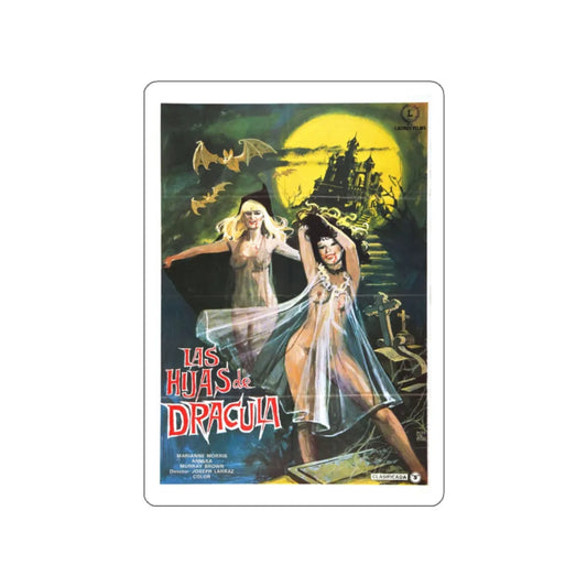 VAMPYRES (2) 1975 Movie Poster STICKER Vinyl Die-Cut Decal 2 Inch - The Sticker Space