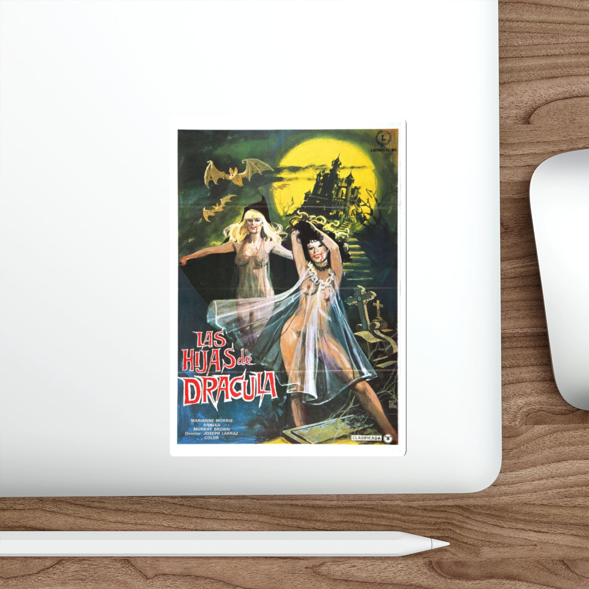 VAMPYRES (2) 1975 Movie Poster STICKER Vinyl Die-Cut Decal-The Sticker Space