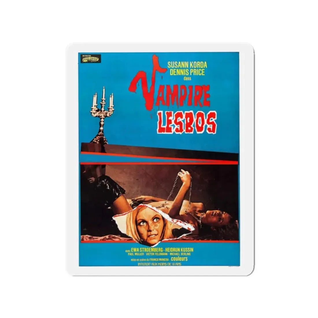 VAMPYROS LESBOS (FRENCH) 1971 Movie Poster - Refrigerator Magnet 2 Inch - The Sticker Space