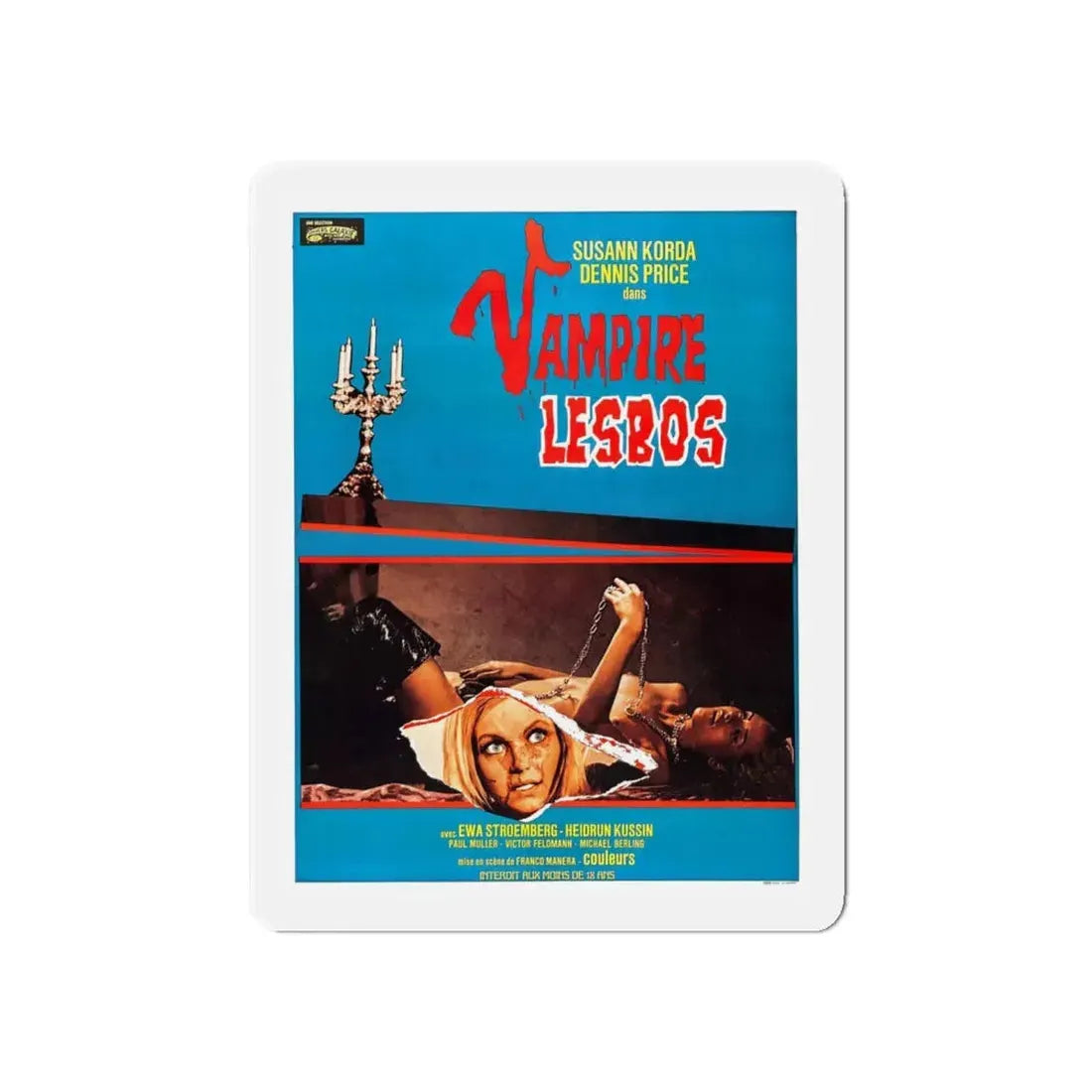 VAMPYROS LESBOS (FRENCH) 1971 Movie Poster - Refrigerator Magnet 5 Inch - The Sticker Space