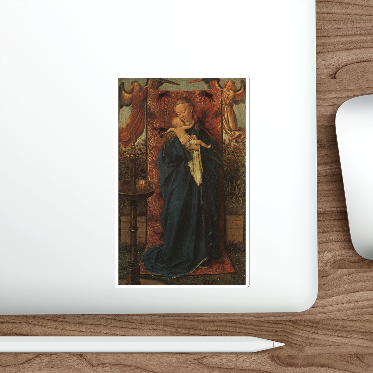 VAN EYCK - MADONNA BY THE FOUNTAIN, 1439 (Artwork) STICKER Vinyl Die-Cut Decal-The Sticker Space