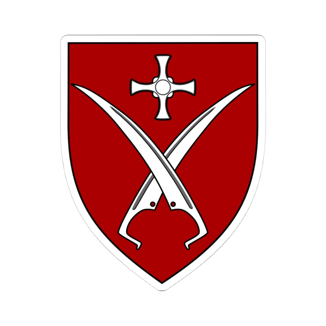 Van Mildert Coll Durham shield (England) (Coat of Arms) STICKER Vinyl Kiss-Cut Decal 4 Inch White - The Sticker Space