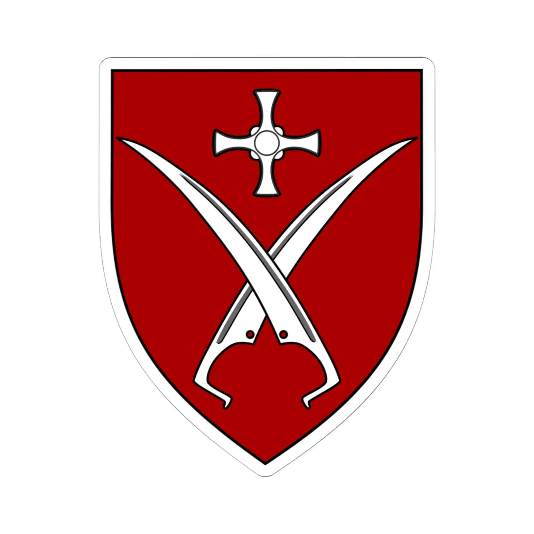 Van Mildert Coll Durham shield (England) (Coat of Arms) STICKER Vinyl Kiss-Cut Decal 6 Inch White - The Sticker Space