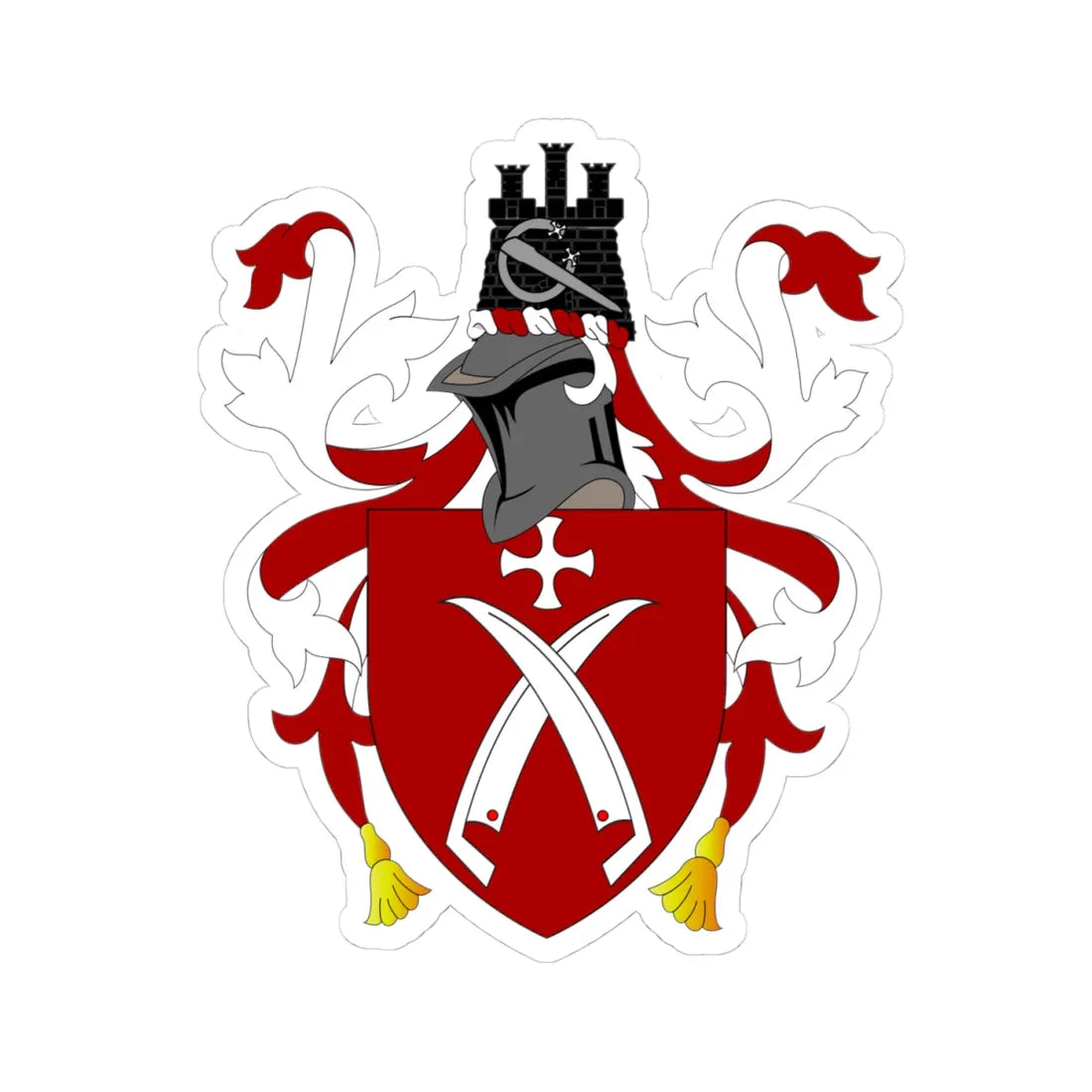 Van Mildert Durham (England) (Coat of Arms) STICKER Vinyl Kiss-Cut Decal 4 Inch White - The Sticker Space