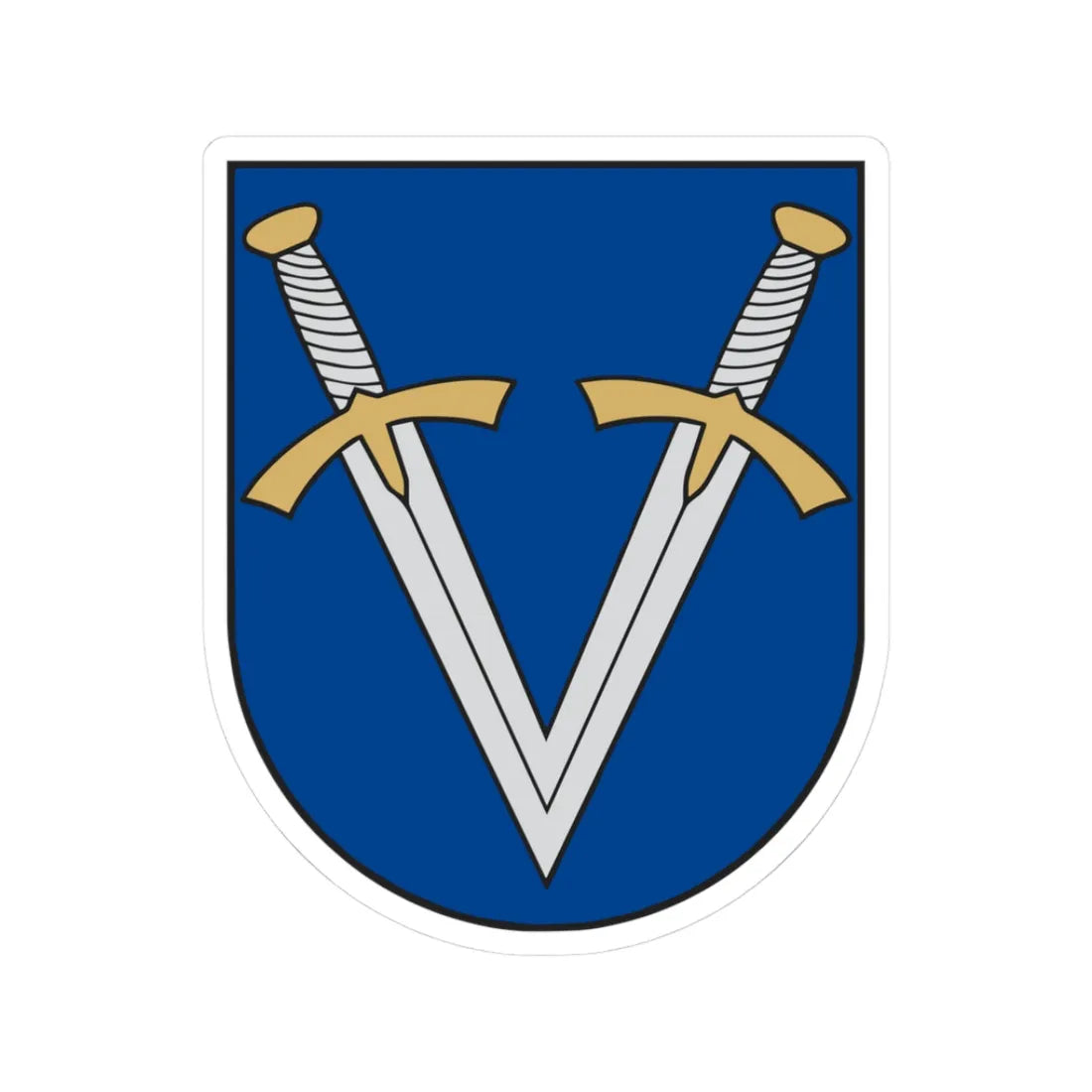 Vandžiogalos herbas (Lithuania) (Coat of Arms) STICKER Vinyl Kiss-Cut Decal 3 Inch White - The Sticker Space