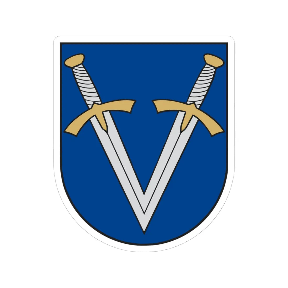 Vandžiogalos herbas (Lithuania) (Coat of Arms) STICKER Vinyl Kiss-Cut Decal 4 Inch White - The Sticker Space