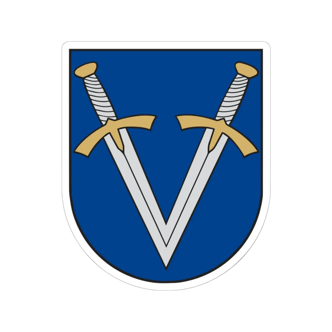 Vandžiogalos herbas (Lithuania) (Coat of Arms) STICKER Vinyl Kiss-Cut Decal 6 Inch White - The Sticker Space