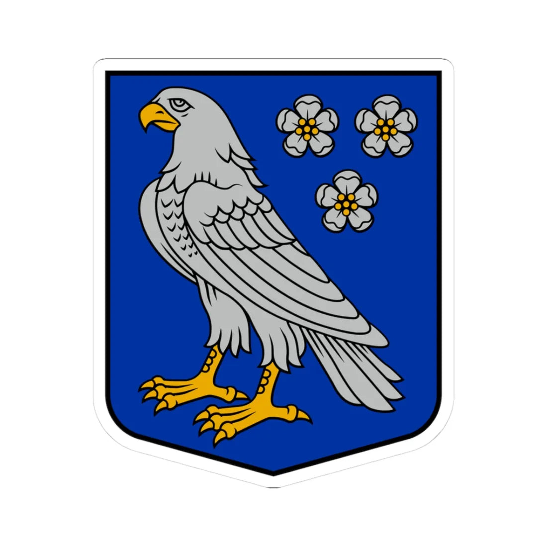 Vandzenes pagasta ģerbonis (Latvia) (Coat of Arms) STICKER Vinyl Kiss-Cut Decal 3 Inch White - The Sticker Space