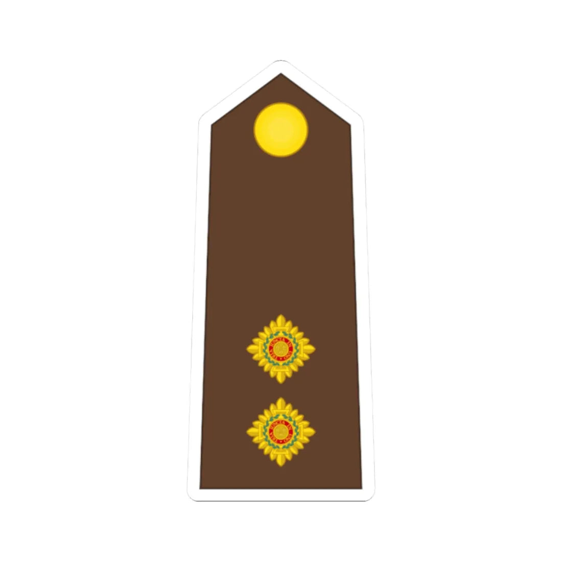 Vanuatu MF OF 01b (Vanuatu) (Military Rank) STICKER Vinyl Kiss-Cut Decal 2 Inch White - The Sticker Space