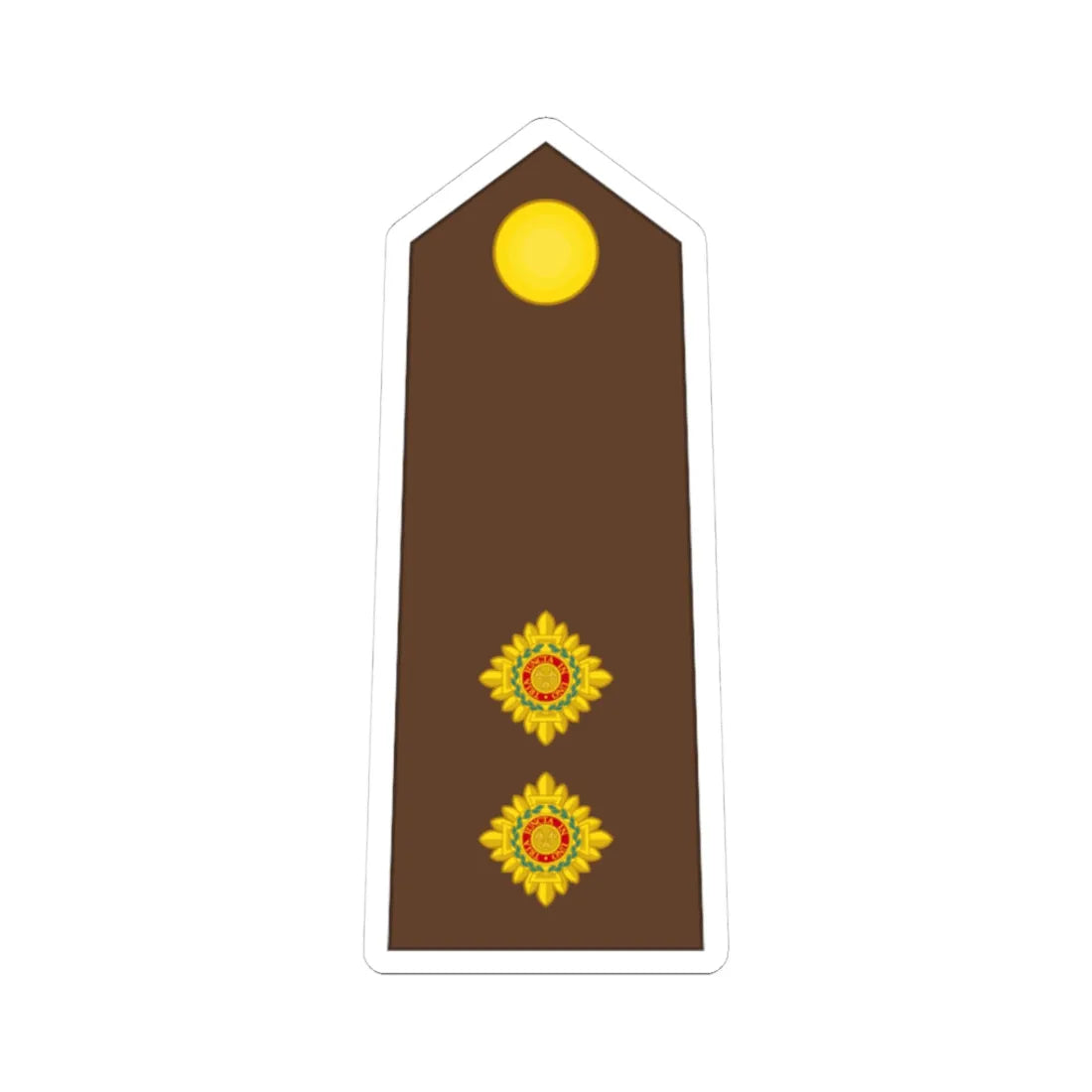 Vanuatu MF OF 01b (Vanuatu) (Military Rank) STICKER Vinyl Kiss-Cut Decal 3 Inch White - The Sticker Space