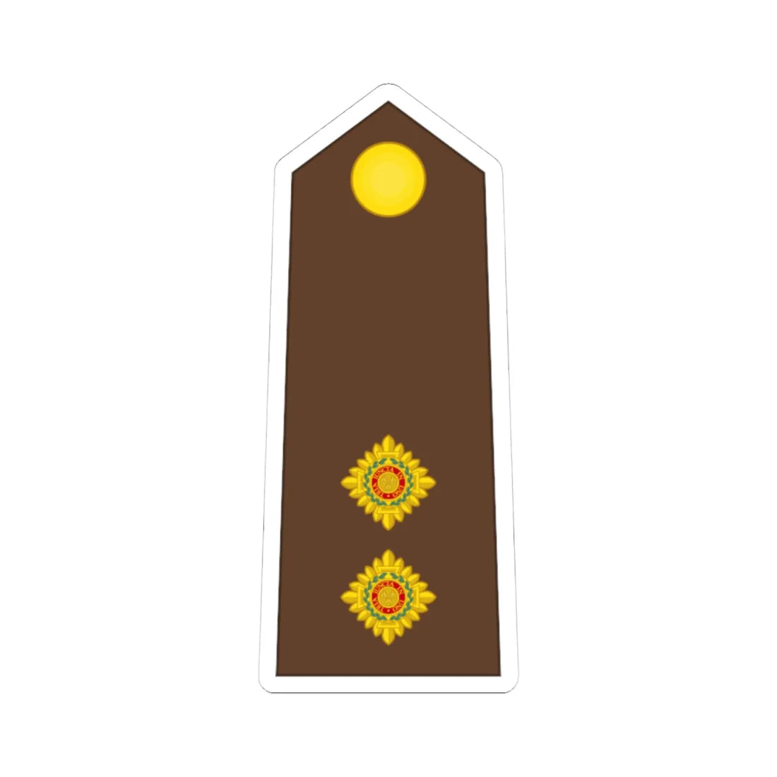Vanuatu MF OF 01b (Vanuatu) (Military Rank) STICKER Vinyl Kiss-Cut Decal 4 Inch White - The Sticker Space