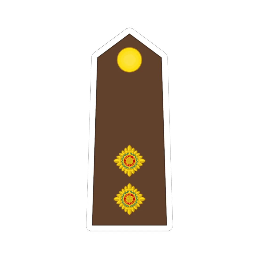 Vanuatu MF OF 01b (Vanuatu) (Military Rank) STICKER Vinyl Kiss-Cut Decal 6 Inch White - The Sticker Space